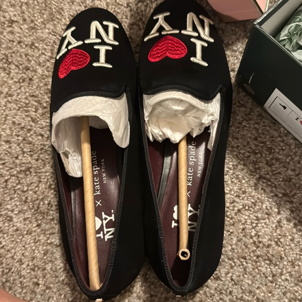 Kate Spade New York Women's Lounge I Love New York Graphic Flats - Size 7 ❤️